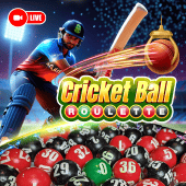 Cricket Ball Roulette black scatter live casino game